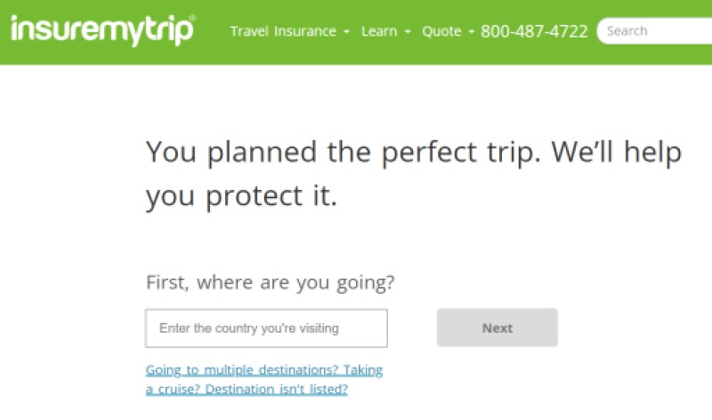InsureMyTrip's travel insurance plans